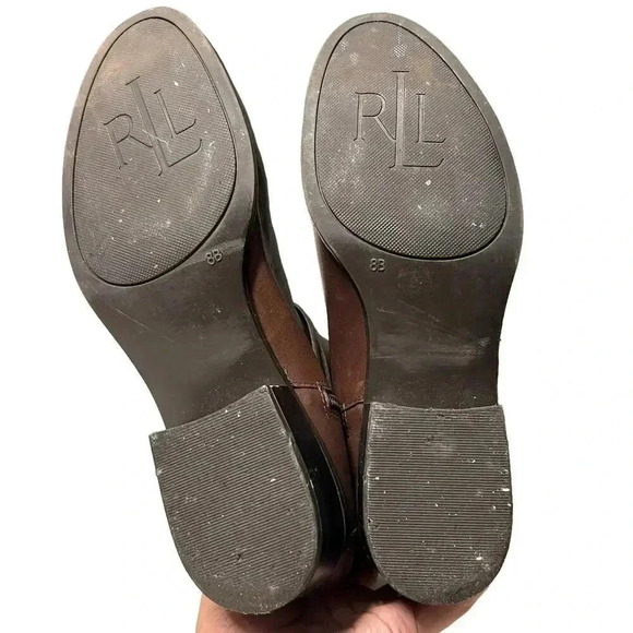 Brown Ralph Lauren Leather Ankle Boots Marisol Women’s 8 - Picture 6 of 8